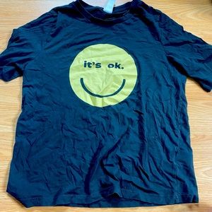 Medium “it’s ok” smiley shirt from H&M.